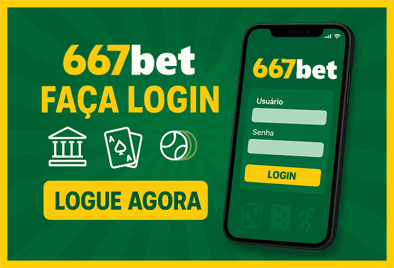 Imagem destacando login seguro na 667BET para novos usuários